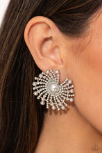 Load image into Gallery viewer, Fancy Fireworks - White Earrings
