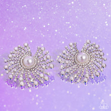 Load image into Gallery viewer, Fancy Fireworks - White Earrings